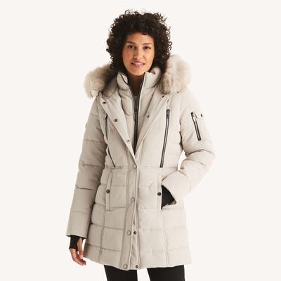 Nautica Women's Puffer Jacket 109 (Arctic White), S