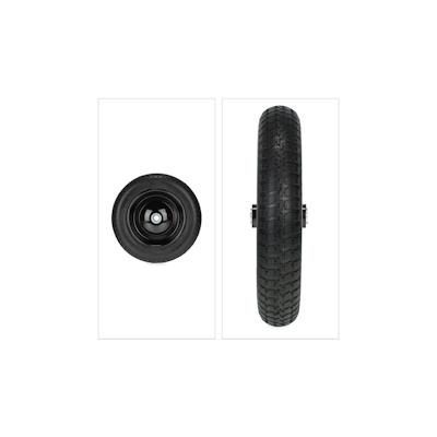 Relaxdays Schubkarrenrad 3.00-8, aus Vollgummi, mit Stahlfelge, Ersatzrad Schubkarre, pannensicher, 80 kg, schwarz Image