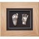 Baby Casting Kit, 6x5" Solid Oak 3D Shadow Box Display Frame/Black Mount/Metallic Silver Paint by BabyRice