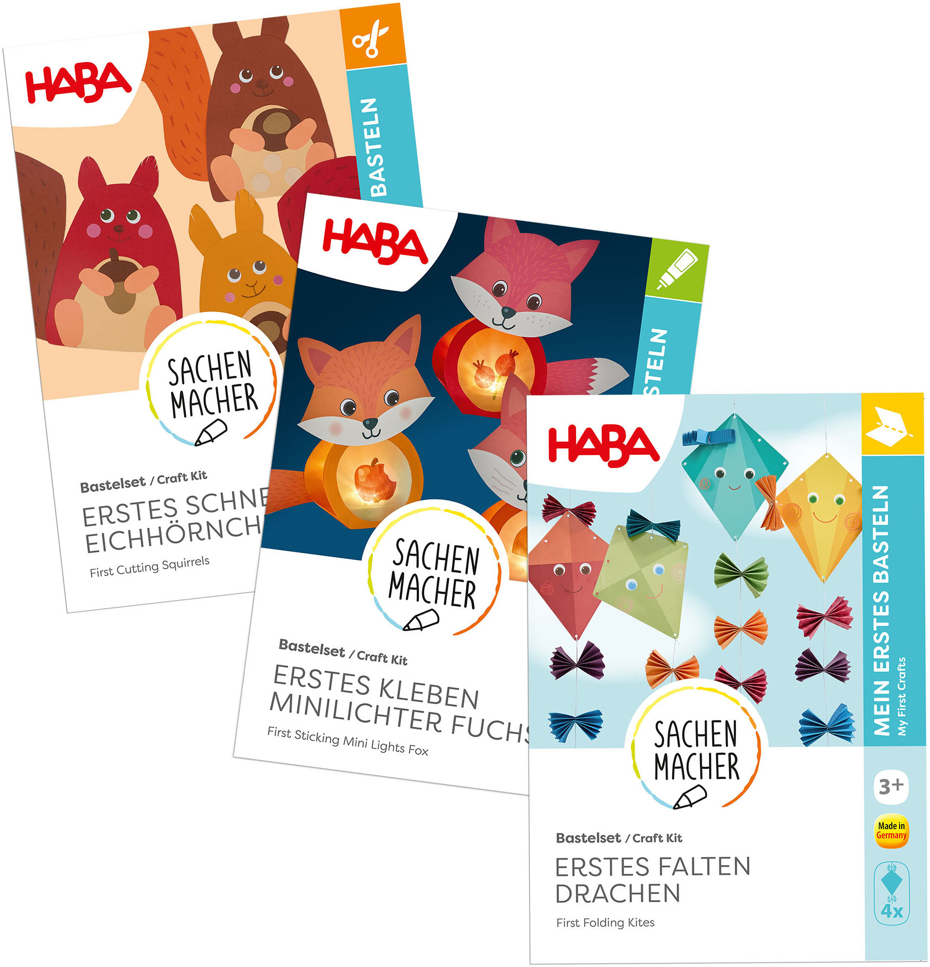 Kreativset HABA "3er Bastelsets Erstes Basteln Herbst", bunt, Kreativsets, Kinder Image
