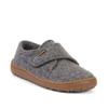 Hausschuh FRODDO "BAREFOOT WOOLY", Kinder, Gr. 34, grau, Wolle, Basic, Schuhe, Klettschuh, Kindergartenschuh mit Wollfutter