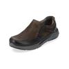 Slipper HUSH PUPPIES "Hush Puppies Slipper Leder", Herren, Gr. 41, braun (dunkelbraun), Leder, casual, Schuhe