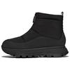 Winterboots FITFLOP "NEO-D-HYKER", Damen, Gr. 41, all schwarz, deep gold, Textil, Polyester, sportlich, Schuhe, Snowboots, Schlupfboots mit Fleeece-Futter