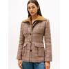 Kurzblazer TOMMY HILFIGER "SEASONAL TEXTURE LADY JACKET", Damen, Gr. 42, rot, grau check, Web, Obermaterial: 36% Baumwolle, 25% Polyester, 24% Polyacryl, 10% Wolle, 5% sonstige Fasern, kariert, casual, Langarm, Blazer, mit Wollanteil