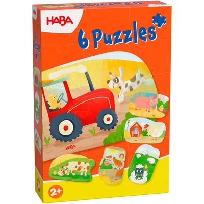 Puzzle HABA "6 erste Puzzles Bauernhof", bunt, Puzzles, Kinder, Pappe, Motiv Image