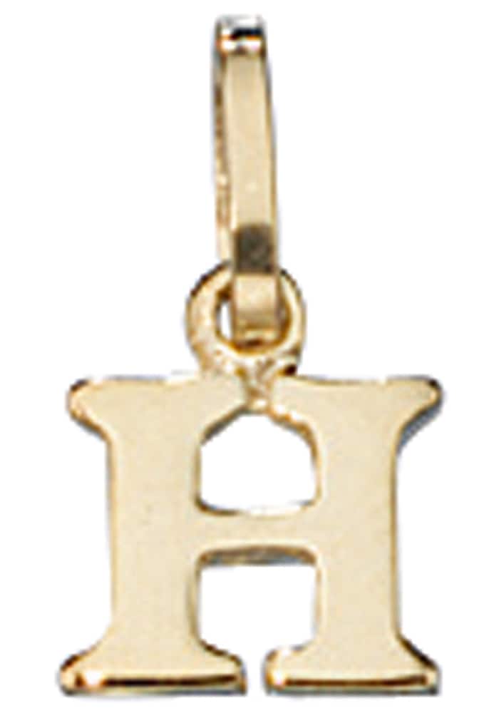 Buchstabenanhänger JOBO "Anhänger Buchstabe", gelbgold 333, Schmuckanhänger, Damen, H, Gelbgold 333, 333 Gold Image