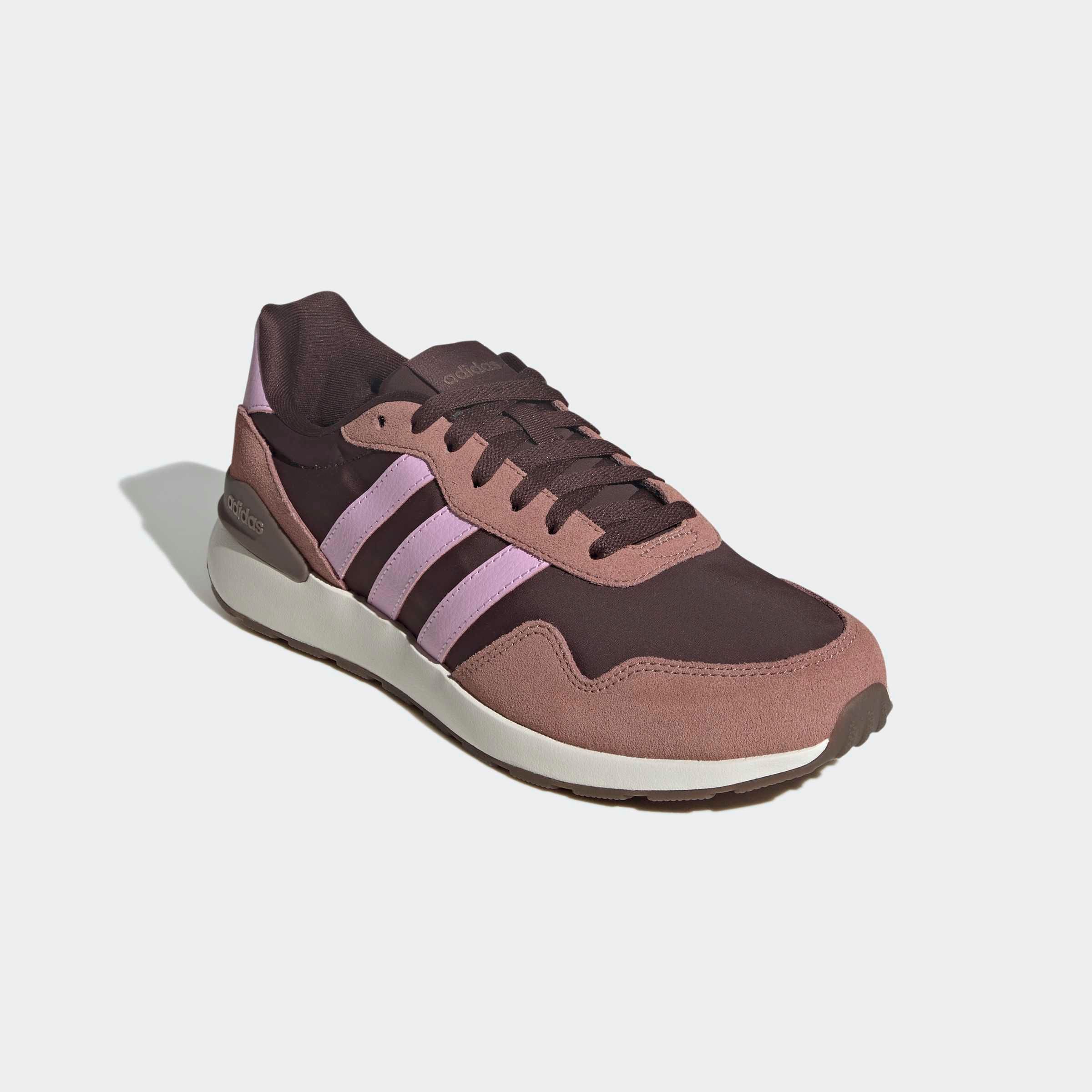 Sneaker ADIDAS SPORTSWEAR "RUN 60S 4.0", Damen, Gr. 42, braun (shadow braun, bliss lila, warm clay), Leder, Textil, Schuhe Sneaker