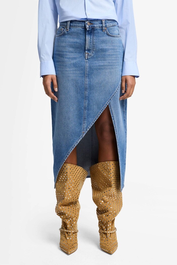 Damen Jeans Libby Skirt Midiskirt 24 (Größe)
