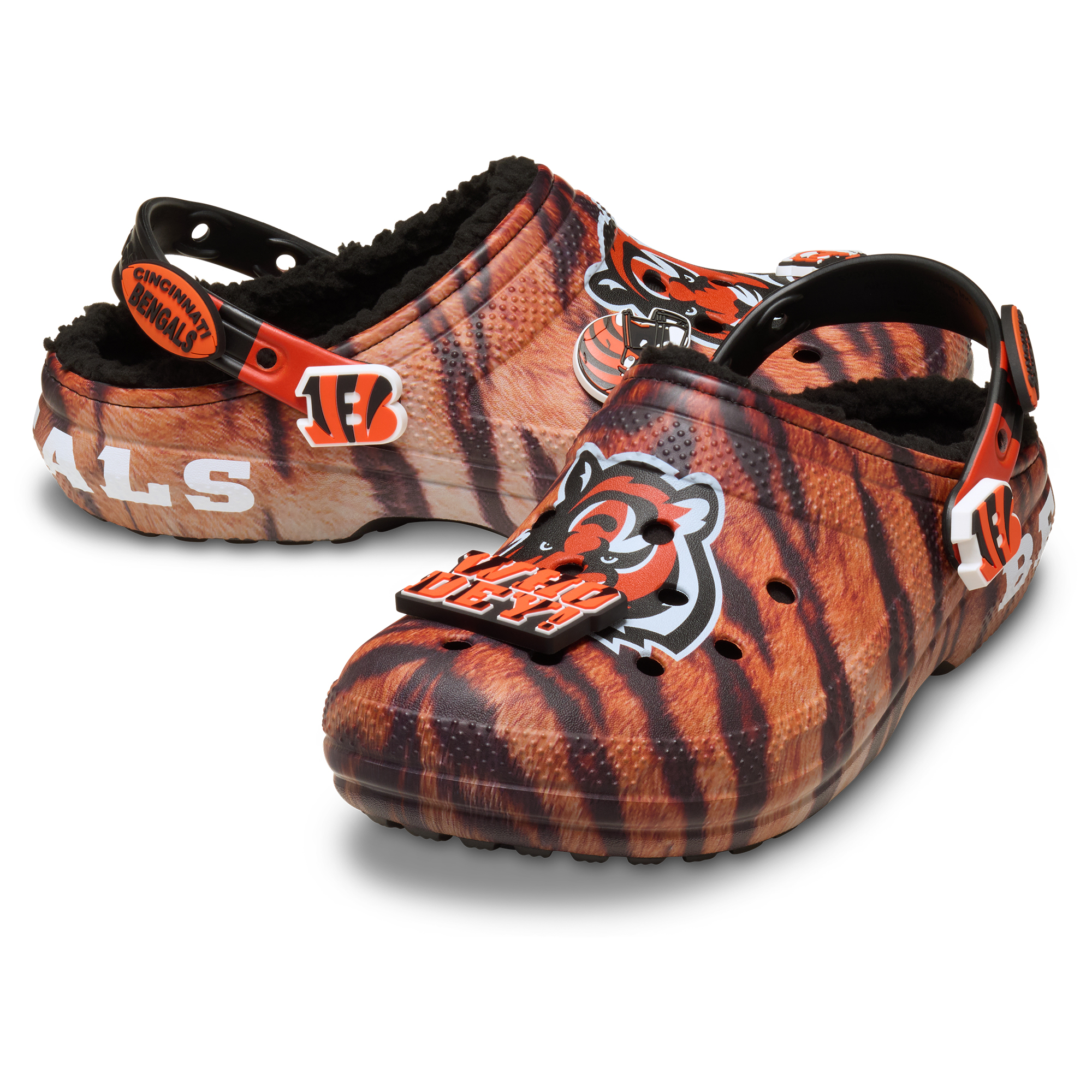 Unisex Crocs Cincinnati Bengals Classic Lined Clog