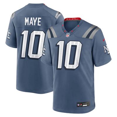 Nike Drake Maye Storm Blue New England Patriots 2025 Rivalries Collection Spieltrikot für Herren Image