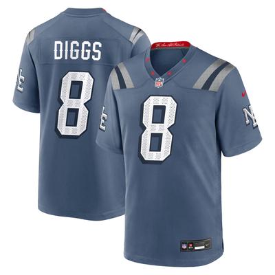 Nike Stefon Diggs Storm Blue New England Patriots 2025 Rivalries Collection Spieltrikot für Herren Image