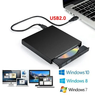 Externes Blu-ray-DVD-Laufwerk, USB 2.0, tragbar, 3D-BD-Combo, optische Laufwerke, CD, DVD, VCD, Brenner, Player, Leser für Laptop, PC, Desktop, Mac