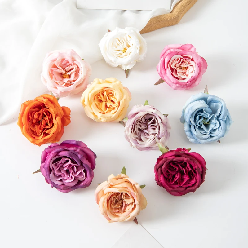 Fiori artificiali Peonia di seta Vaso per la casa Tavolo Festa Decorazione di nozze Giardino esterno Ghirlande di Natale Fiore da parete Scrapbooking