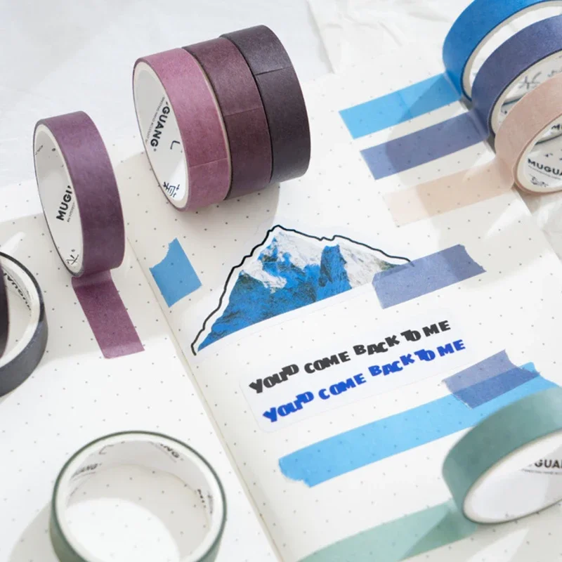 Mr. Paper, Klebeband-Set im minimalistischen Stil, Scrapbook-Tagebuchdekoration, Leseetikettenaufkleber für Studenten, 10 Rollen/Karton, 200 cm/Rolle Image