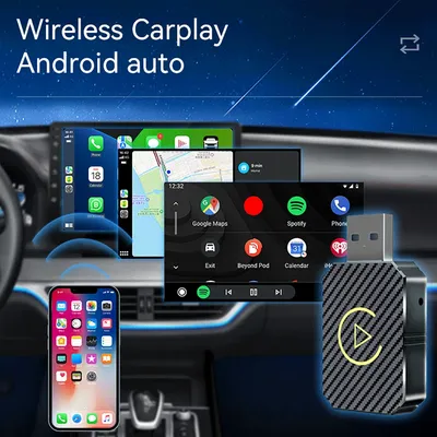 Drahtloser CarPlay Android Auto Adapter Plug&Play 2-in-1 Smart Mini Car AI Box BT Drahtloser USB-Auto-Dongle für OEM-Schnellverbindung
