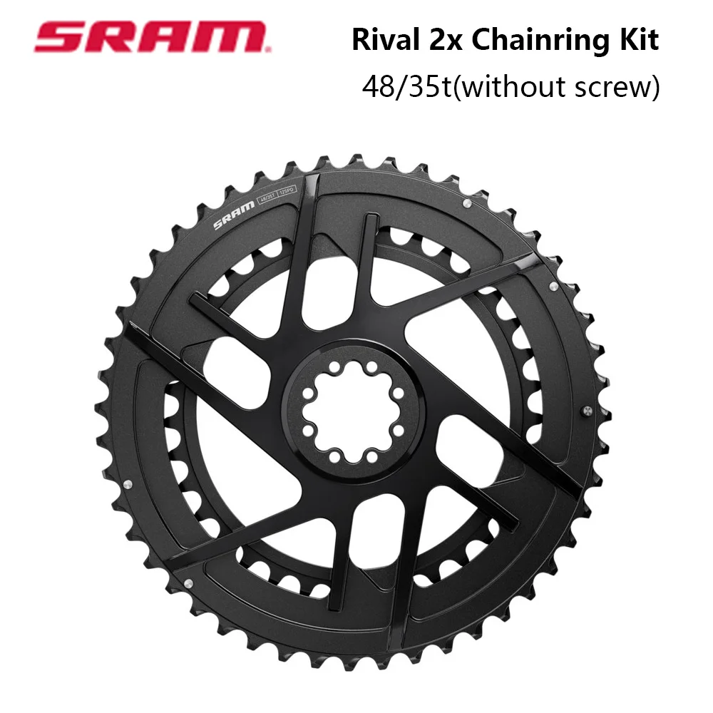 SRAM Rival 2x Kettenblatt-Kit CR-RIV-KIT-E1 Rennrad Disc 48/35T Rival 2x Direct Mount Kettenblatt-Kit E1 Image