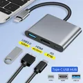 Hub USB C 3 in 1 Alimentazione 100W USB 3.0 4K Compatibile con HDMI per MacBook Surface Chrome Steam Deck Adattatore HUB USB 3.0 stabile