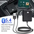 Adattatore per auto AUX Bluetooth 5.4 con microfono Ricevitore audio wireless stereo U-Disk USB da 3,5 mm Kit per auto Chiamate in vivavoce Navigazione Musica