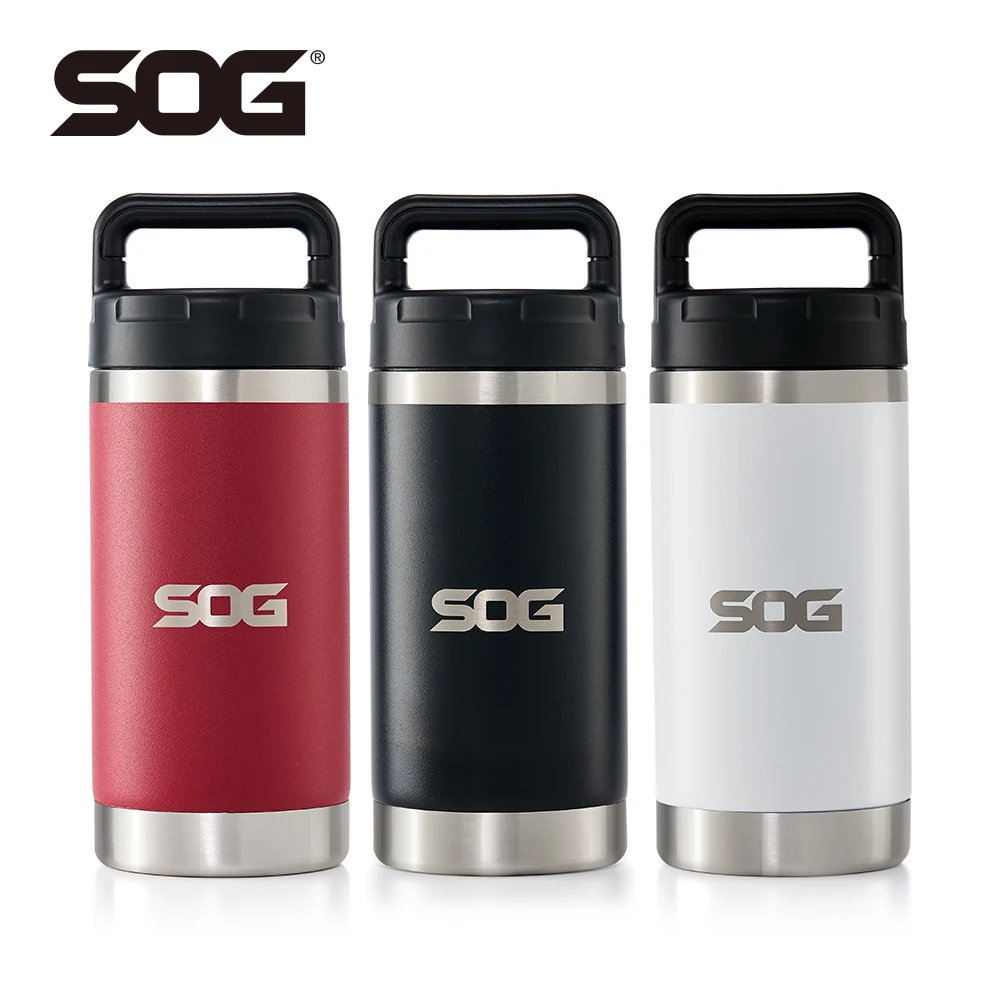 SOG 12oz/350ml tragbare Thermoskanne Edelstahl vakuumisolierte Wasserflasche, Thermo-Tumbler Gym Wasserflasche für Sport Image