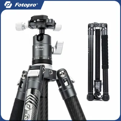 Fotopro Travel Camera Tripod 2lbs Ultralight 62 Inch Carbon Fiber Tripod for Camera Max Loads Up 22lbs X-Aircross 3