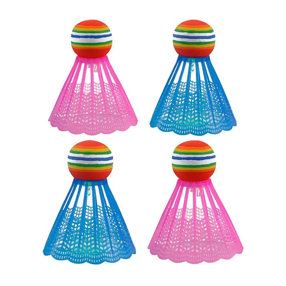 4Pcs Colorful Badminton Rainbow Ball Flying Stability Shuttlecocks EVA Material Good Toughness Badminton Balls Outdoor Sports