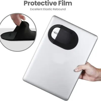 Universal Stick-On Mouse Pouch, Mouse Holder for Wireless Mouse, Mouse Sleeve for Laptop, Reusable Adhesive, No Glue Residue