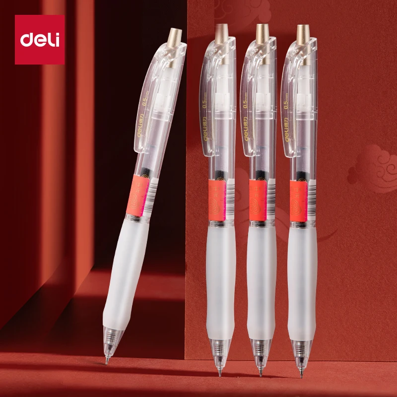 Deli 4/8pcs 0.5mm Black Ink Quick-Drying Gel Pen School Student Supplies Office Supplies Stationery Gift Exam Pens Signing Pen
