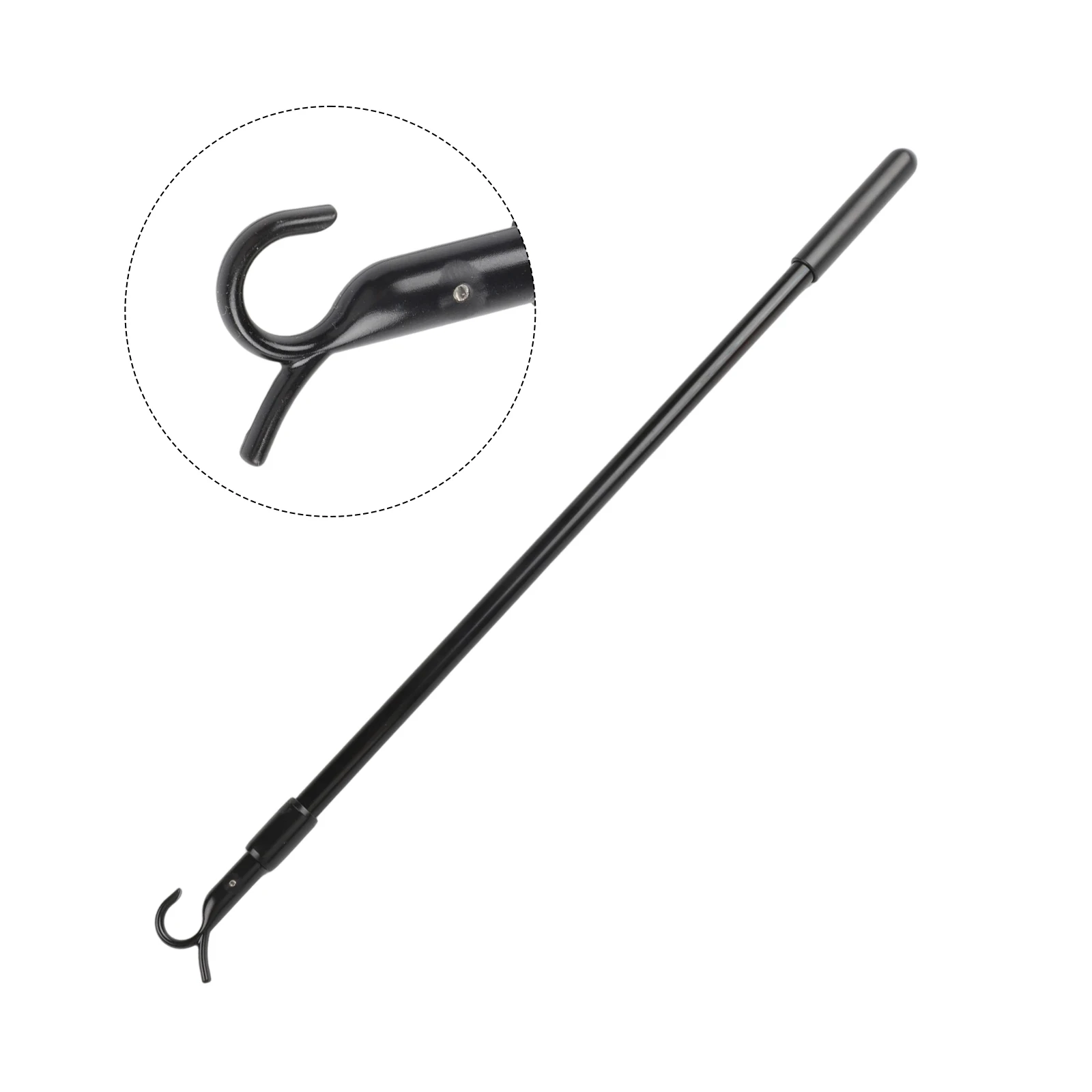 1 Stück Dach für Fensteröffner, Griff, Verlängerungsstange mit Haken, Dachluke, Haken 30–60 cm, schwarze Expansionsstange für Jalousien Image