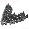 100 Stück Schwarz Gold Silber Kegel Nieten und Spikes DIY Handwerk Coole Punk Kleidungsstück Nieten für Kleidung Tasche Schuhe Leder DIY Handwerk