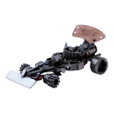 Formula One Car,'Recycled Metal Auto Part Formula One Car Sculpture'