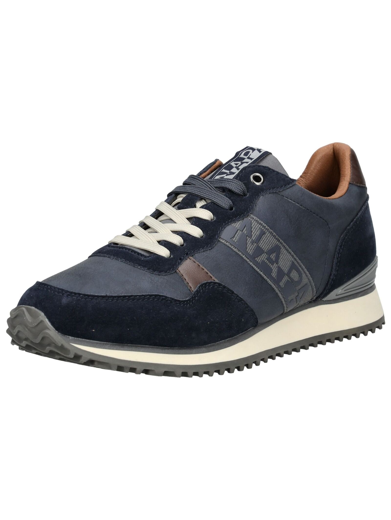 Sneaker NAPAPIJRI "Napapijri Sneaker Lederimitat/Textil", Herren, Gr. 42, navy, grau, Lederimitat, Textil, Schuhe Sneaker