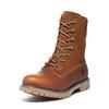 Winterboots TIMBERLAND "TIMBERLAND AUTHENTICMID WARM LINED WATERPROOF BOOT", Gr. 40, braun (schwarz braun), Leder, sportlich, Schuhe, Snowboots, Winterstiefel, Winterschuhe, wasserdicht und gefüttert