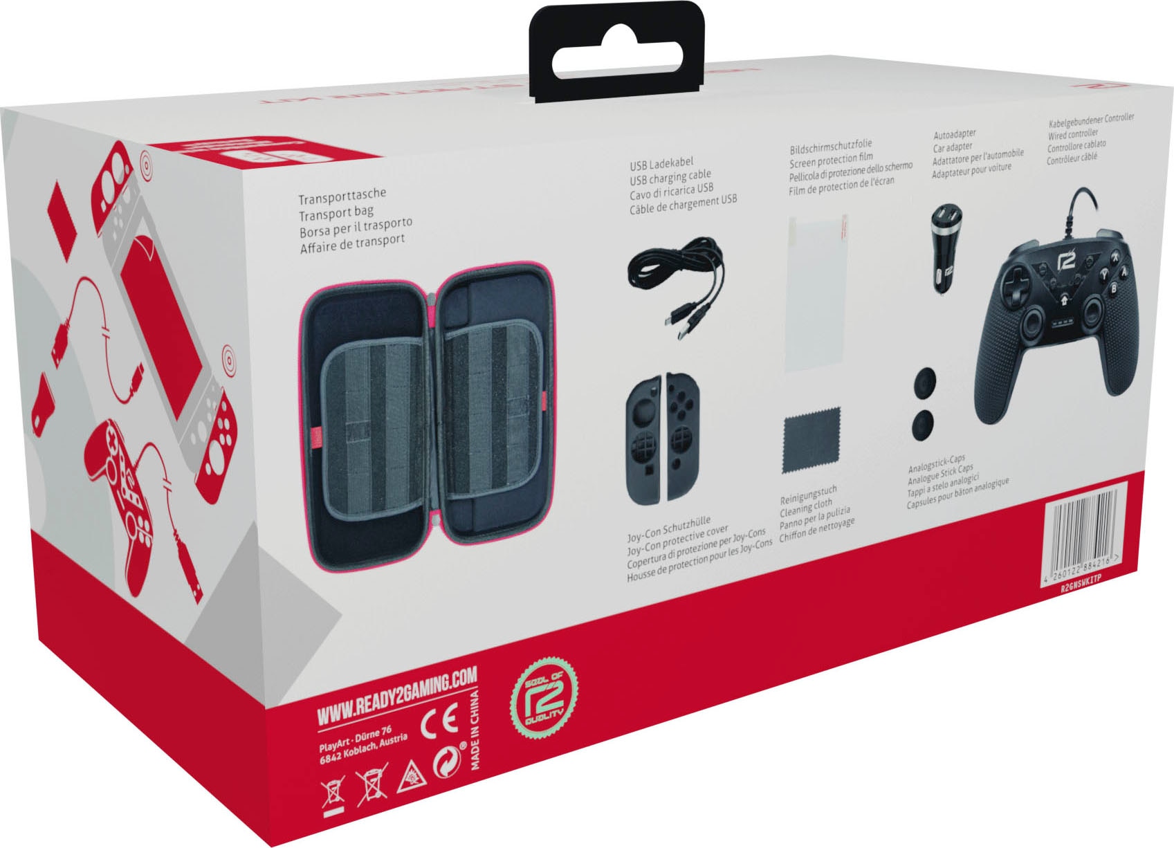 READY2GAMING Nintendo-Controller "Nintendo Switch Premium Starter Kit", schwarz, Spielecontroller Image