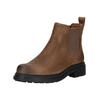 Stiefelette CLARKS "Clarks Stiefelette Leder/Textil", Damen, Gr. 40, braun (walnut), Leder, Textil, casual, Schuhe