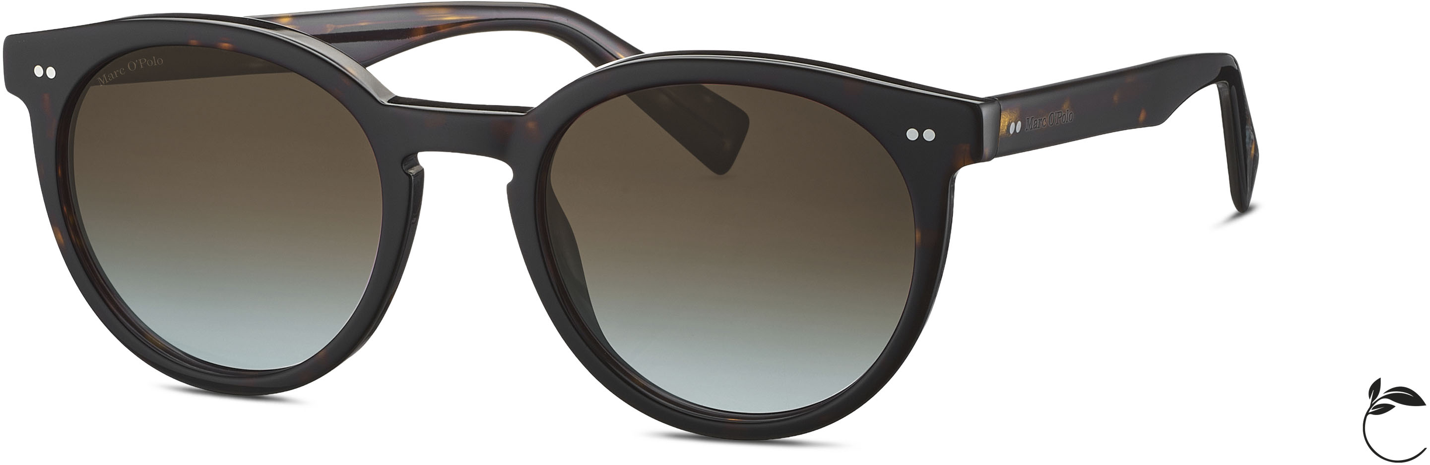 Sonnenbrille MARC O'POLO "506220", Damen, dunkelhavanna, Sonnenbrillen, Form Panto, Logoschriftzug auf Bügel und Glas, CR 39 Image