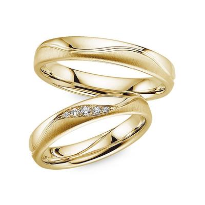 Trauring PHÖNIX "Schmuck, Geschenk, Partnerring, Ehering, Goldring" Gr. 60, gold (gelbgoldfarben), Fingerringe, 60, ohne Zirkonia, Gelbgold 333, 4mm, Made in Germany - wahlweise mit oder ohne Zirkonia Image