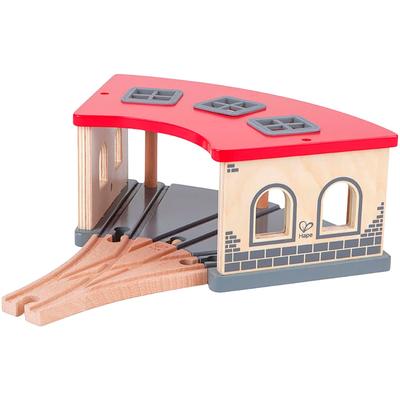 Spielzeugeisenbahn-Gebäude HAPE "Großer Lokschuppen", bunt, Spielzeugeisenbahn-Erweiterungen, KinderB:30,5cm H:18cm T:14cm, Holz, Kunststoff, B:30,5cm H:18cm T:14cm Image