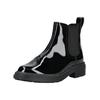 Stiefelette CLARKS "Clarks Stiefelette Leder/Textil", Damen, Gr. 40, schwarz (schwarz lack), Leder, Textil, casual, Schuhe