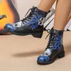 Stiefel für Damen, Schuhe, Damen, 2025, Trend, Knöchel, New Rock, Gothic, Punk-Stil, neu in Booties, bequem, schwarz, runde Zehenpartie, mittlerer Absatz