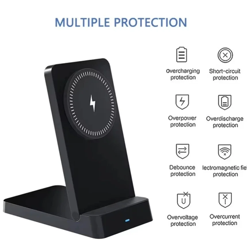 Magnetic Wireless Charger Desktop Fold Smart Phone Holder Charge For Magsafe iPhone 16 15 14 13 12 Pro Max Fast Charging Station