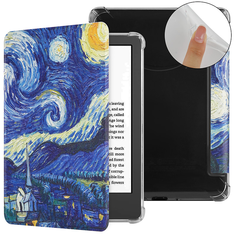 Tablet Case Cover For Amazon Kindle kindle paperhwhite(12th Gen)2024 Kindle Paperwhite 11th Gen 2022 6Release Handle Smart Auto Wake / Sleep Full Body Protective Graphic TPU