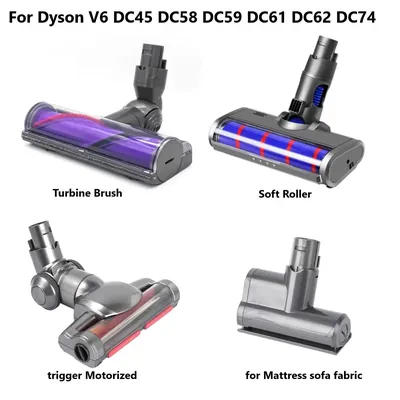 Vacuum Head For Dyson V6 DC45 DC58 DC59 DC61 DC62 DC74 Vacuum Cleaner, Home Motorized Brush Floor Brush Vacuum Attachment