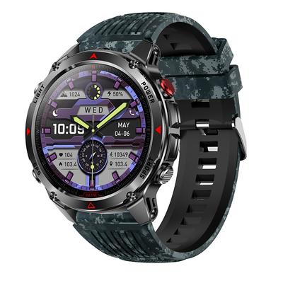 HT37 Smart Watch 1.46 inch Smartwatch Military Bluetooth Call Smart Watch Built-in GPS Compass Barometric Altimeter 3ATM Waterproof Sports Smartwatches