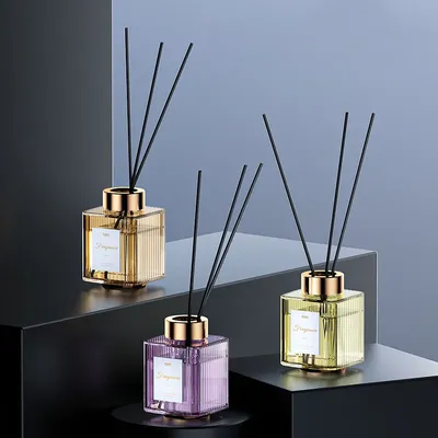Reed Diffuser 3-Piece Set, Jasmine White Tea Oil Reed Diffuser Suitable for Bedroom, Living Room, Office Aromatherapy