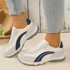 Mix Farbe Lace Up Sport Sneaker Frauen 2025, Plus Größe 36-43 Dicken Boden Vulkanisierte Schuhe Frau Casual Laufschuhe