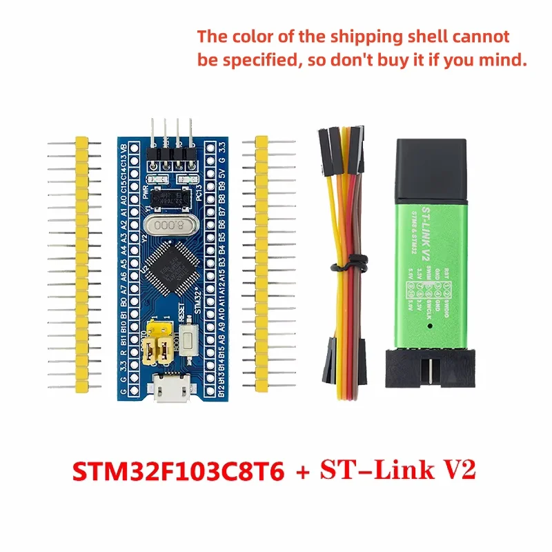 ST-Link V2 Programmiereinheit Emulator Downloader (zufällige Farbe) STM32F103C8T6 Minimum System Development Board Chip STM32 Image