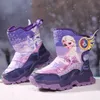 Disney Prinzessin Elsa Winter Kinder Schuhe Plüsch Stoff Nicht-Slip Mädchen Schuhe Gummi Sohle Schnee Stiefel Mode Warme Outdoor stiefel