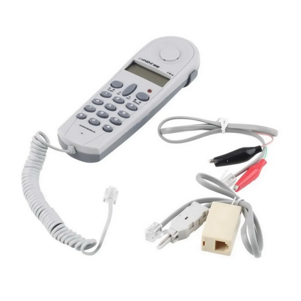 Hot C019 Telephone Phone Butt Tester Lineman Tool Network Cable Set Professional Device C019 Check For Telephone Line Fault