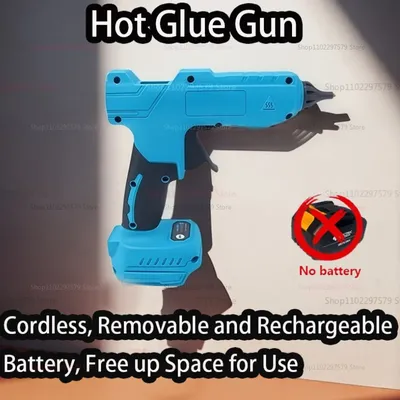 Wireless Electric Hot Melt Glue Gun with Glue Gun Holder Durable Handheld Fast Heating Craft DIY Home Repair Tool Air Gun