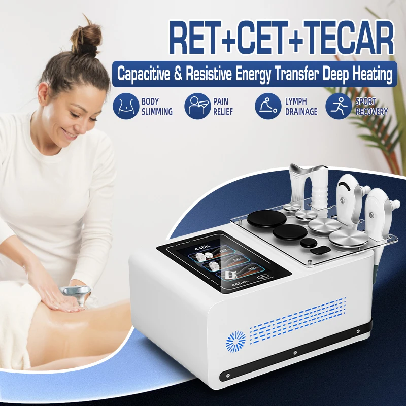 Smart Indiba 448 kHz 3-in-1 Ret Cet Tecar Diathermie-Therapie Rückenschmerzlinderung RF-Ausrüstung Gesichts-Hals-Lifting-Körperschlankheitsmaschine Image